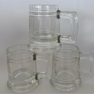 Set of 3 Mini Mug Beer Mug Glass Shot Glass Size *Never Used*